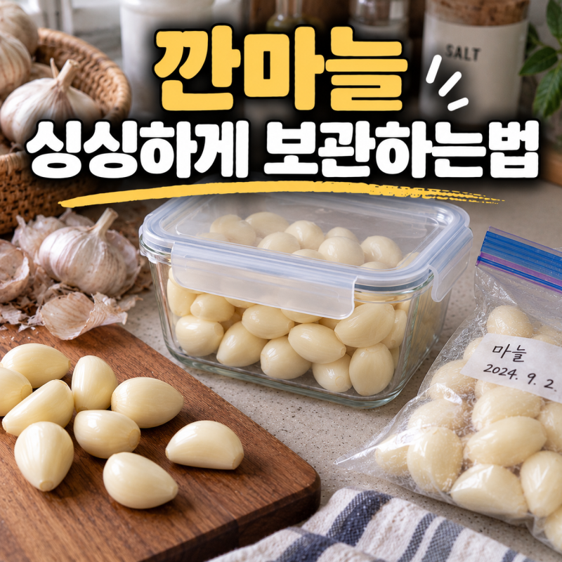 깐마늘 오래 보관하는 법, 냉장·냉동 보관 방법 정리