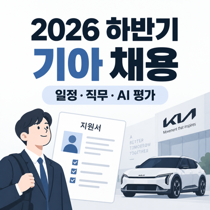2026 하반기 기아 채용 시작! 최근 3년 최대 규모｜9월 15일 접수·AI 평가·직무 총정리