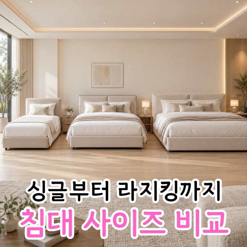 침대 사이즈 종류 브랜드별 비교, 싱글부터 라지킹까지