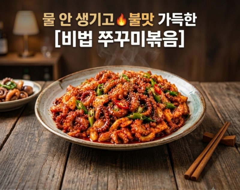 [광고][쭈꾸미볶음 황금레시피] 물 생기지 않고 불맛 가득한 매콤 양념장 비법