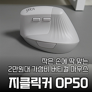 2만원대 초반 가성비 버티컬 마우스 추천 : 작은 손에 딱 맞는 지클릭커 OP50 후기
