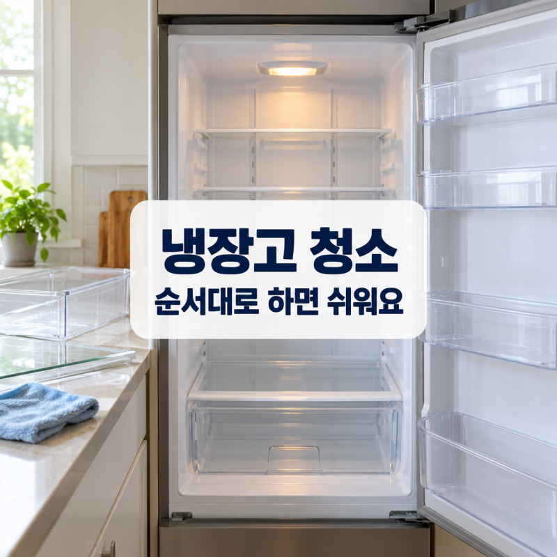 냉장고 청소 방법, 내부·선반·서랍 닦는 순서