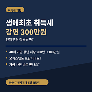 생애최초 취득세 감면 300만원 언제부터, 지금 집 사면 받을 수 있을까