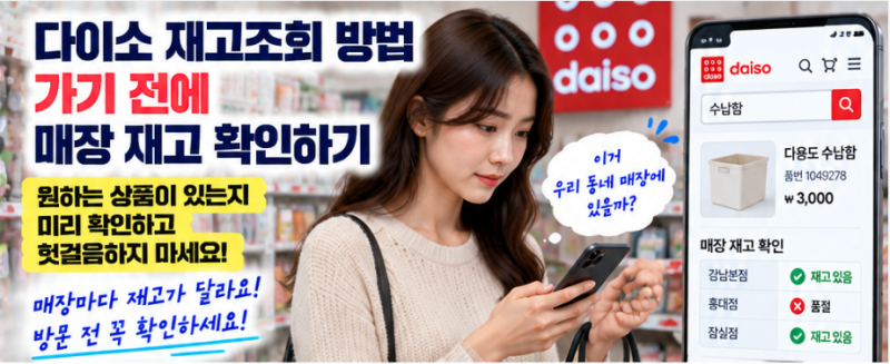 다이소 재고조회 방법｜가기 전에 매장 재고 확인하기