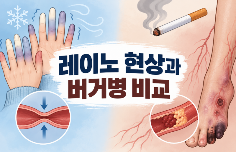 레이노현상과 버거병 비교: 말초혈관장애 핵심 정리