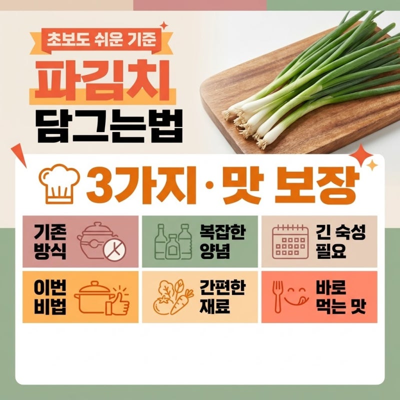 파김치 담그는법 양념 비율부터 숙성 기간까지 챙기는 기준