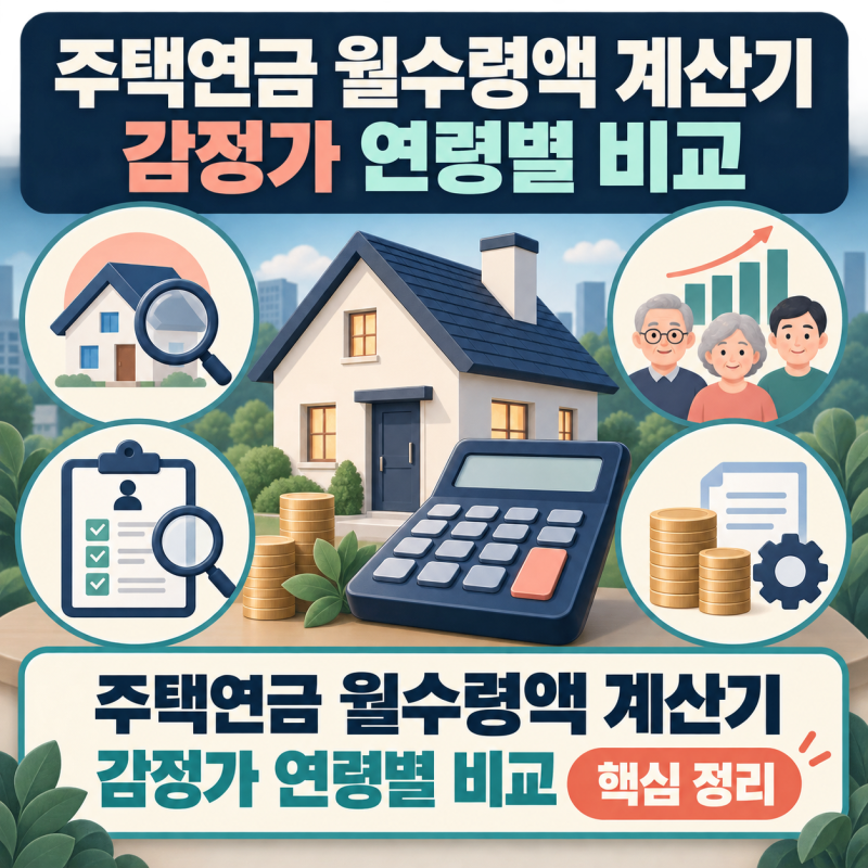 주택연금 월수령액 계산기는 정확할까? 감정가 연령별 비교한 결과