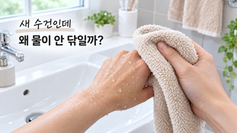 새 수건 물 흡수 안 되는 이유? 처음 세탁할 때 이것 빼세요