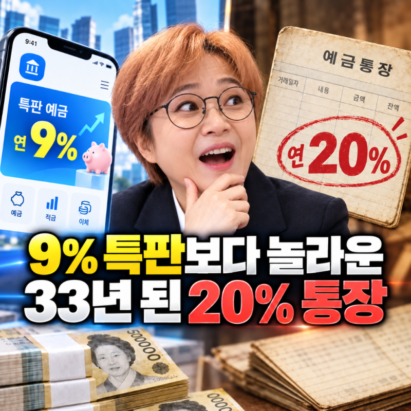 특판 최고 9%에 줄 서는 요즘, 33년 전 20%대 통장 들고 있는 송은이