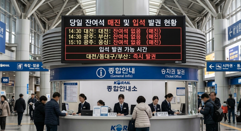 KTX SRT 추석 취소표 풀리는 시간대와 당일 현장 발권 성공 확률: 새벽 2시 틈새 공략법