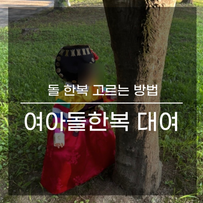 여아돌한복 대여, 선택방법과 컨디션관리 꿀팁