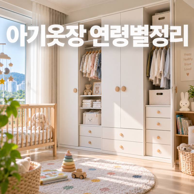 아기옷장 사이즈 얼마나 필요할까? 연령별 수납공간 정리