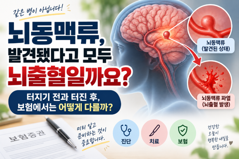 뇌동맥류, 발견됐다고 모두 뇌출혈일까요?