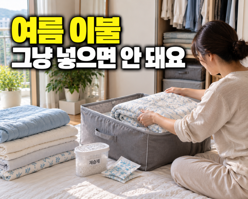 여름 이불과 옷 정리해서 보관하는 방법