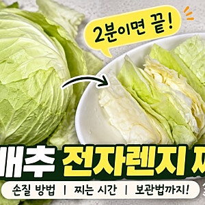 양배추 전자렌지 찌기 초간단 방법｜씻는 법부터 보관까지