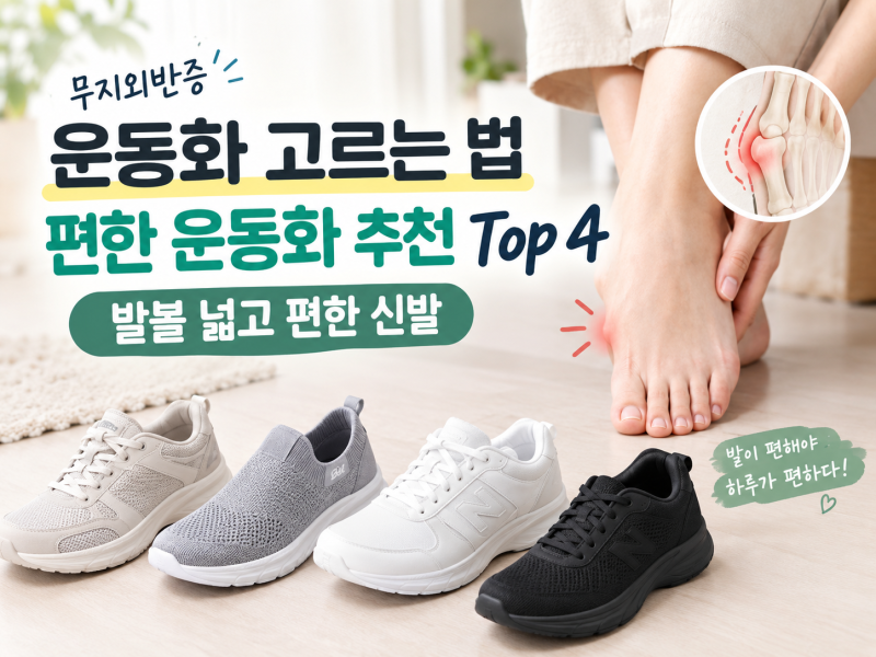 무지외반증 운동화 고르는 법, 편한 운동화 추천 Top 4: 발볼 넓고 편한 신발