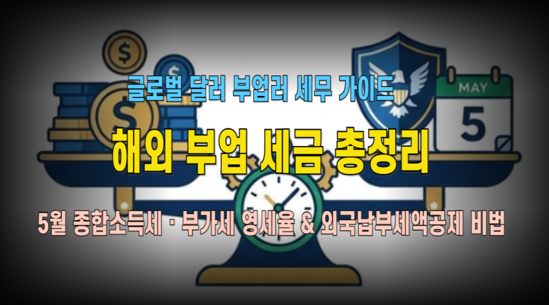 해외 부업 세금 완벽 가이드: 5월 종합소득세 합산·부가가치세 영세율 적용 & 외국납부세액....