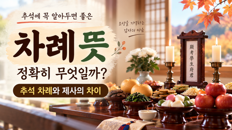 차례 뜻 정확히 무엇일까? 추석 차례와 제사의 차이·지내는 이유 총정리