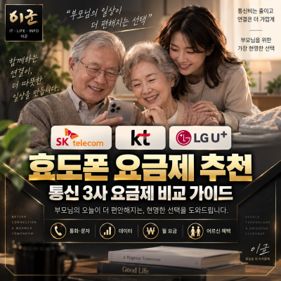 효도폰 요금제 추천, SKT KT LG U+ 어르신 요금제 비교