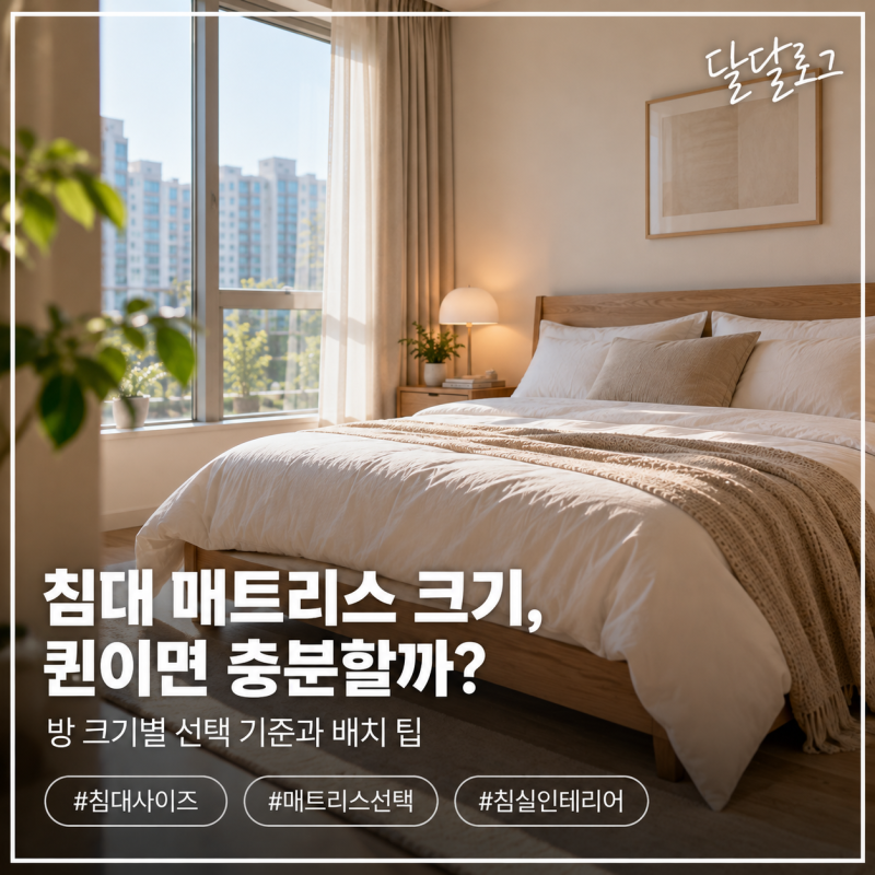 침대 매트리스 크기, 퀸이면 충분할까? 방 크기별 선택 기준