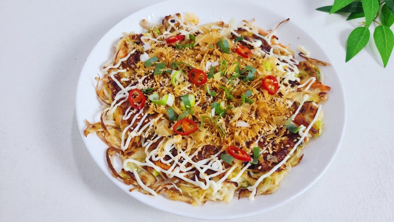집에서 간단한 술안주 레시피 오꼬노미야끼 만들기 소스 맛있는 막걸리안주
