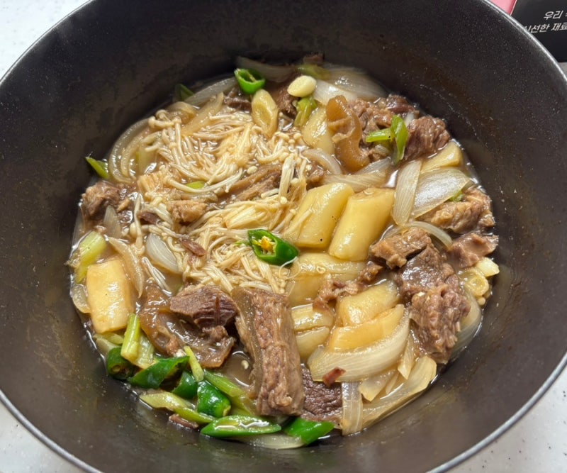 냉동 밀키트 추천 동추원 순살 소갈비찜, 야채 넣고 졸여먹기