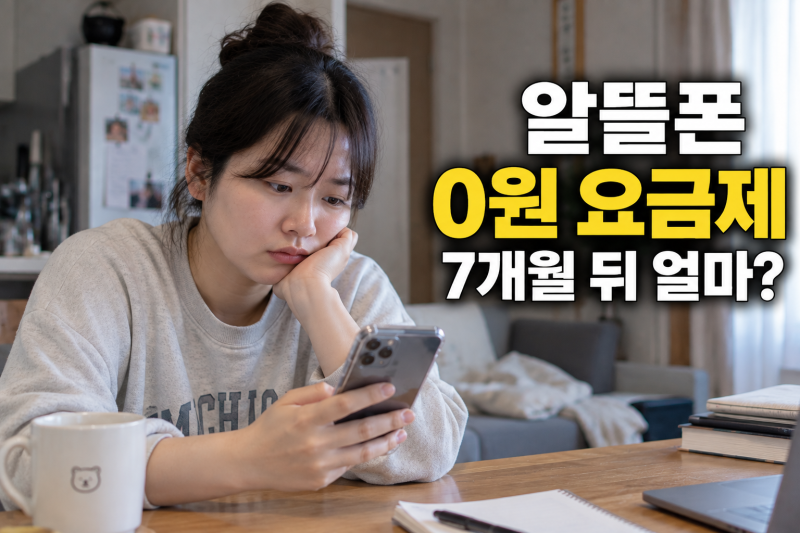 알뜰폰 0원·990원 요금제 진짜 쌀까? 7개월 뒤 요금 보고 놀라는 이유