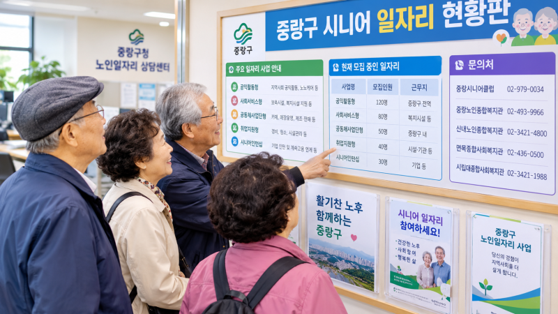 서울 중랑구 시니어 일자리 알아보기｜사업 유형·급여·신청방법 총정리