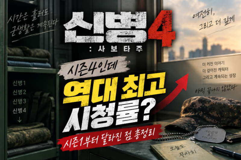 신병4 시청률 터졌다, 시즌4인데 역대 최고인 이유 (시즌 1~4 히스토리)
