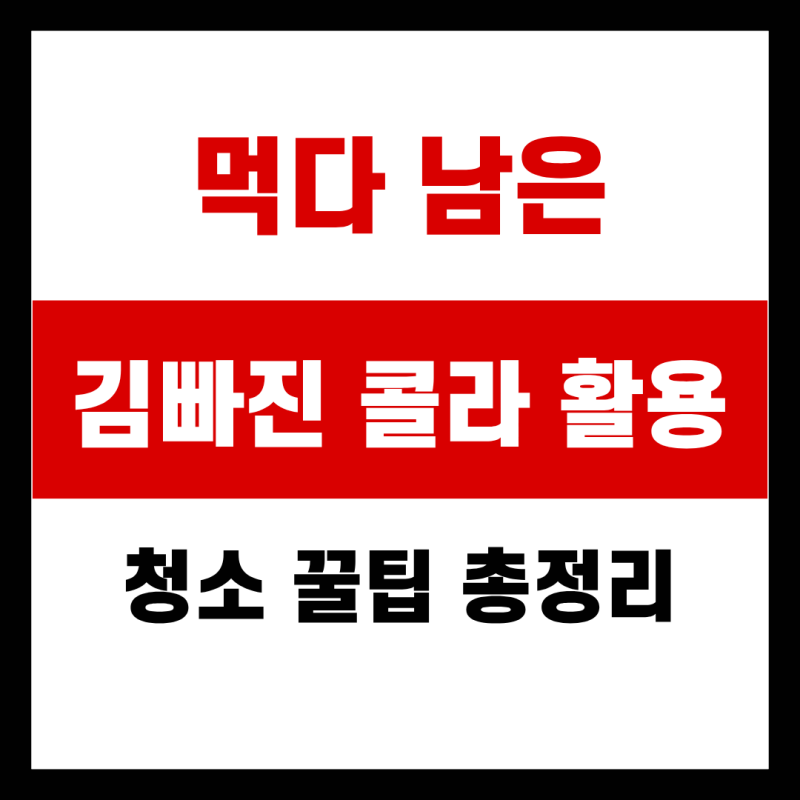 먹다 남은 김빠진 콜라 활용 청소 꿀팁 총정리