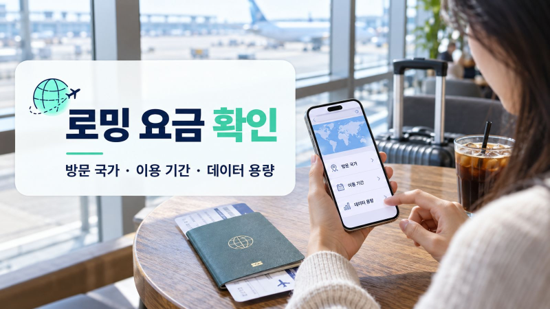 해외 로밍 요금 확인과 데이터 로밍 설정 방법