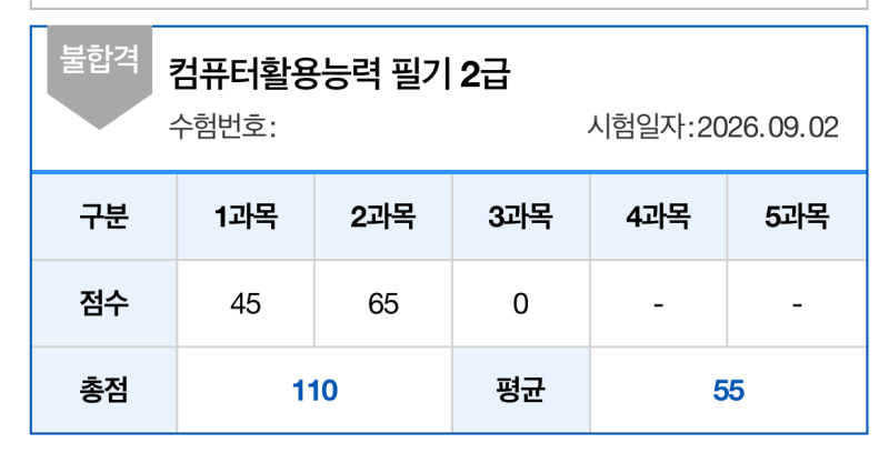 컴활 2급 필기 체감 난이도(합격 후기 및 독학법,응시료 지원)