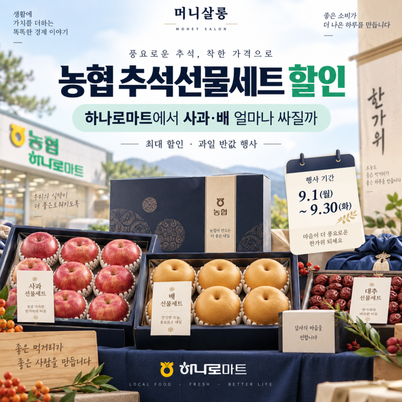 농협 추석선물세트 할인, 하나로마트에서 사과·배 얼마나 싸질까