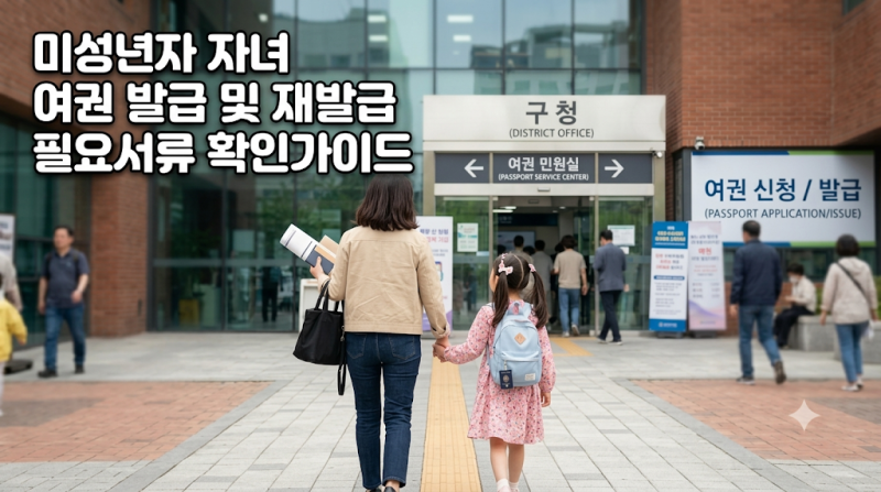 미성년자 자녀 여권 발급 및 재발급 필요서류 확인가이드