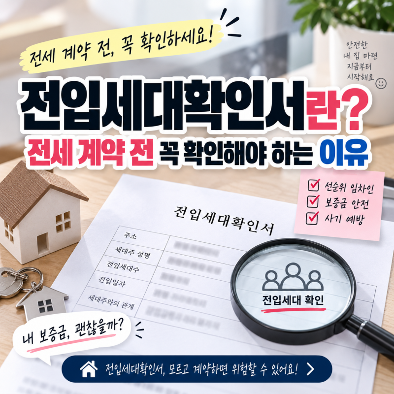 전입세대확인서란? 전세 계약 전 꼭 확인해야 하는 이유