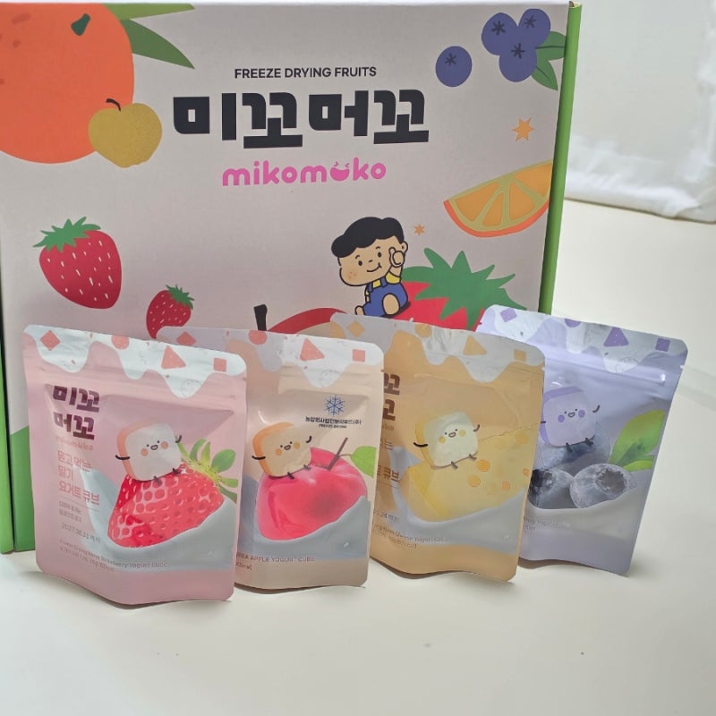 10개월 아기간식 동결건조칩 미꼬머꼬 | 100% 찐 과일만을 건조한 간식