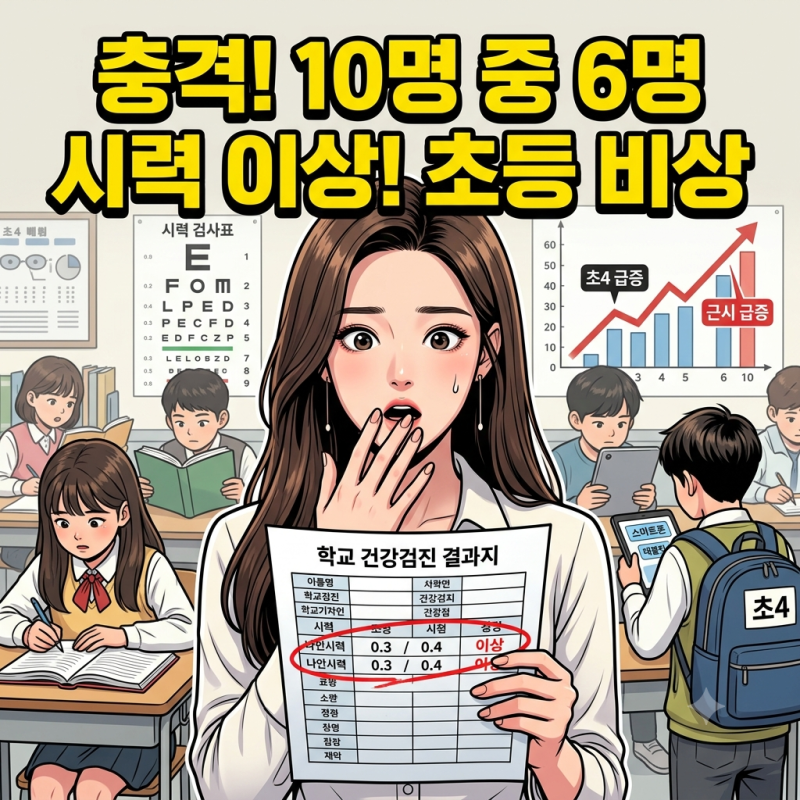 초등학생 시력 이상 58% 급증 원인과 자녀 눈 건강 지키는 예방법 3가지