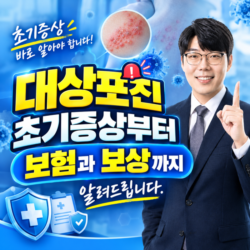 대상포진 초기증상부터 보험과 보상까지 알려드립니다.
