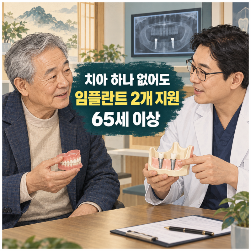 65세 이상 치아 하나 없어도 임플란트 2개 지원…2027년 본인부담금 얼마?