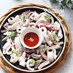 오징어 숙회 레시피 오징어요리 데치기 손질 팁!