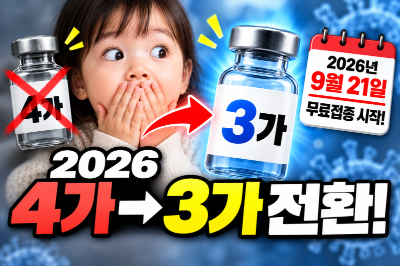 2026 독감예방접종 4가 없어졌나? 3가 전환 이유와 무료접종 일정