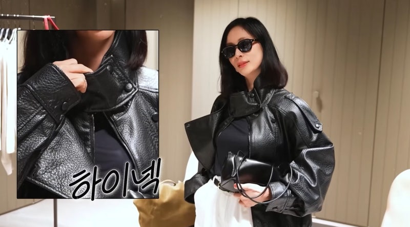 고소영 pick 입생로랑인줄..10만원대 자라 페이크 레더 자켓