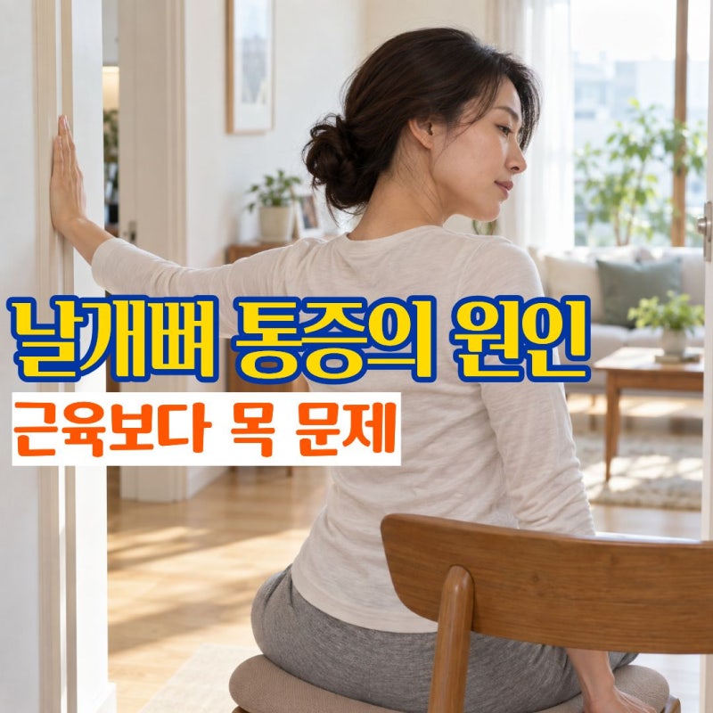 오른쪽날개뼈통증 등날개뼈통증 계속 뻐근한 원인이 근육만은 아닌 이유
