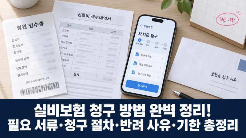 실비보험 청구 방법 완벽 정리! 필요 서류·청구 절차·반려 사유·기한 총정리
