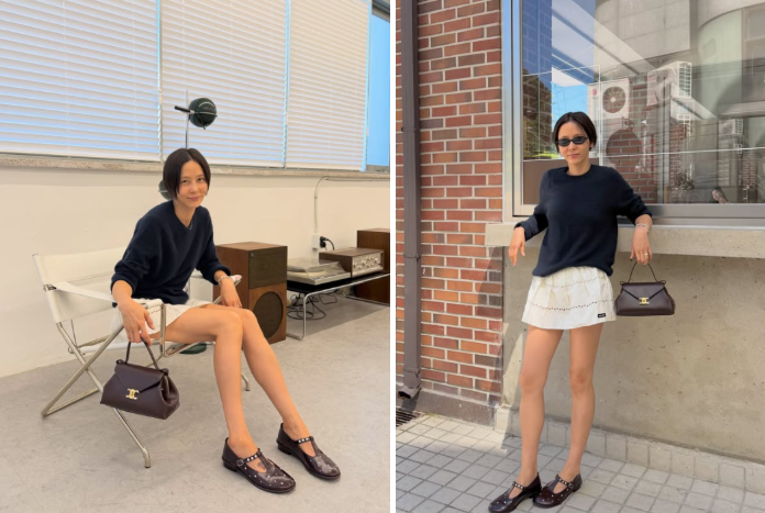 37만 원인데 품절될 만하네, 김나영 슈콤마보니 신발 메리제인 플랫 센스