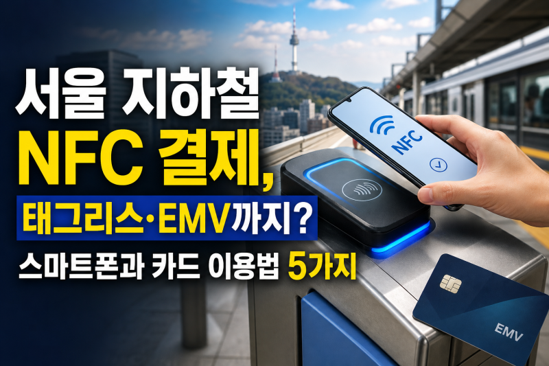 서울 지하철 NFC 결제, 태그리스·EMV까지? 스마트폰과 카드 이용법 5가지