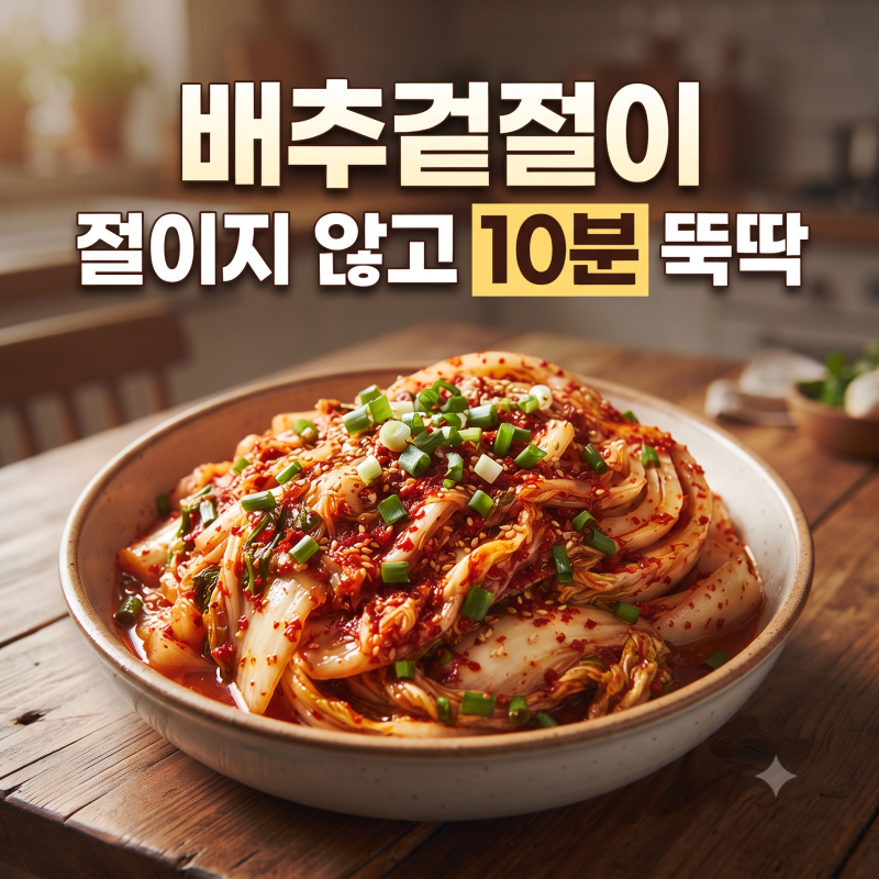 절이지 않는 배추겉절이 레시피, 아삭하고 바로 먹기 좋은 초간단 김치