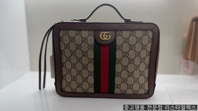 [판매완료] [구찌 오피디아 GG 수프림 탑핸들 크로스백 / 숄더백] (Gucci Ophidia GG Small Top Handle Sho....