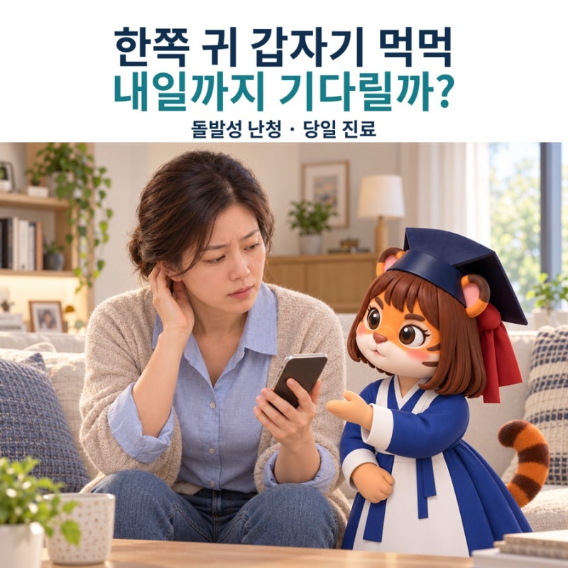 갑자기 한쪽 귀가 먹먹하고 안 들려요｜돌발성 난청, 내일까지 기다려도 될까요?
