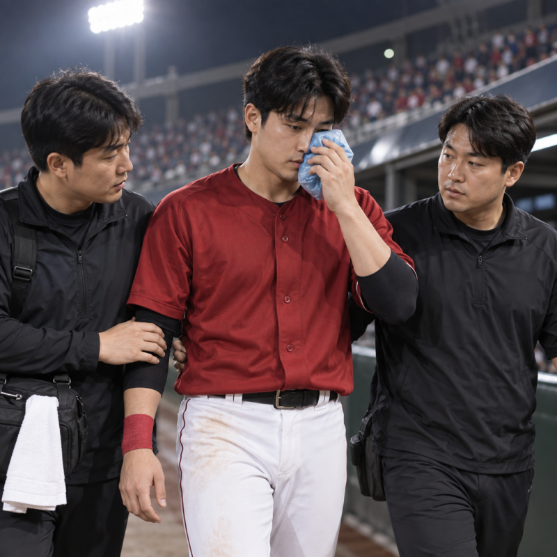 김도영 코뼈 골절 수술아시안게임 출전은 11일 진단 뒤 결정